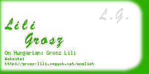 lili grosz business card